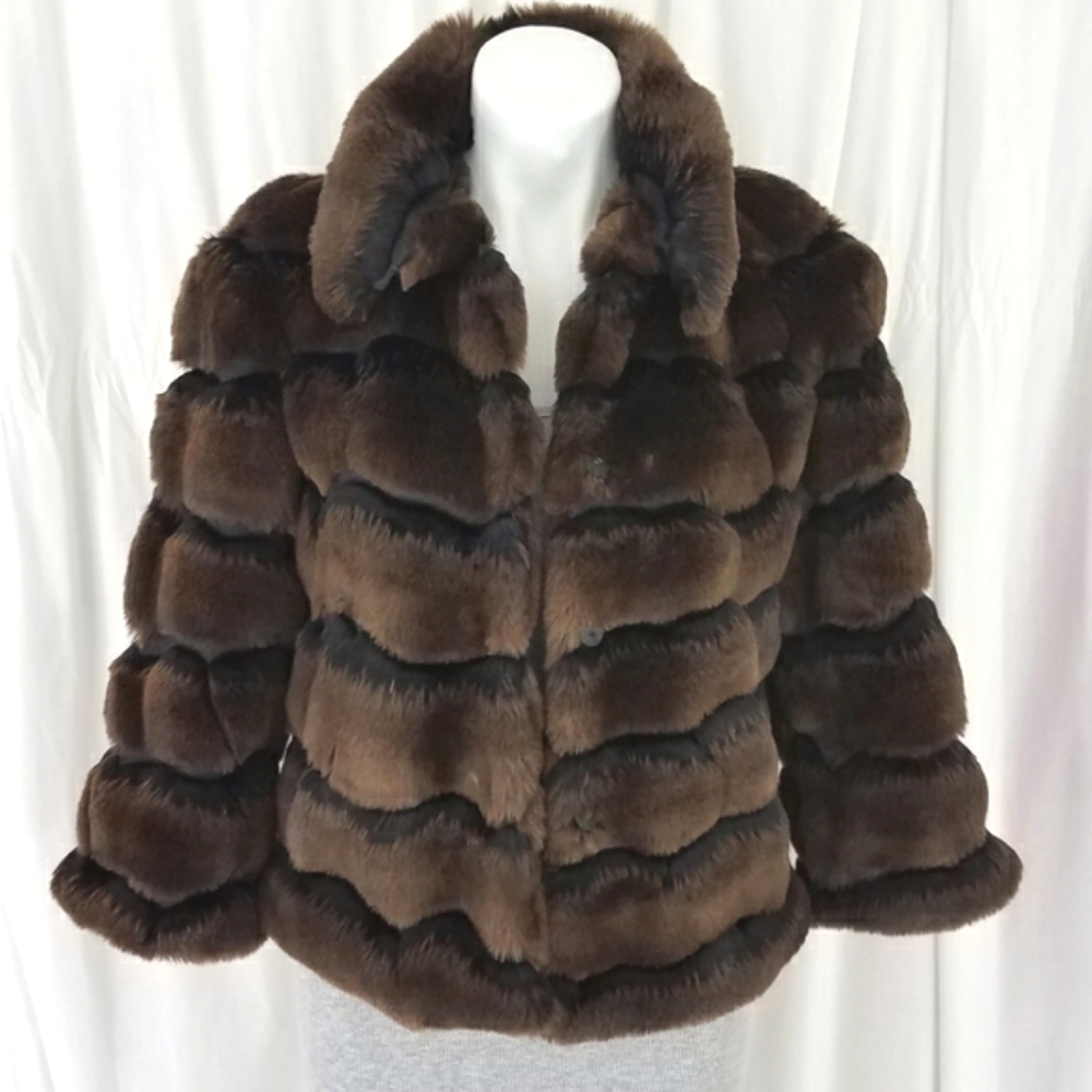INC International Concepts Brown Teddy Jacket